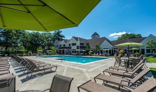Pool and Clubhouse - Village Green Apartments