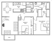 2BR/1BA