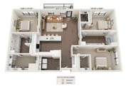 Plano de planta C1A The Taylor at Greenway