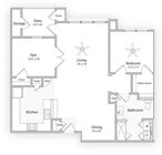 AFWB1 | 1x1 | 1110 sq ft