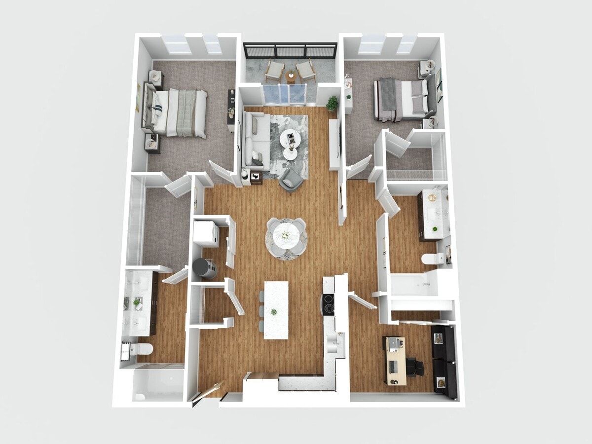 2 Bed/ 2 Ba + Den + Balcony + Top Floor - 2 Bed/ 2 Ba + Den + Balcony + Top Floor Unit 110 W Beall #608