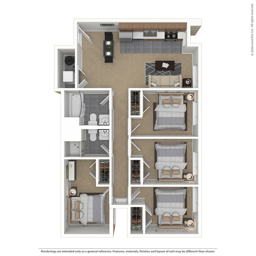 4 Bed, 2 Bath - 4 Bed, 2 Bath Classic