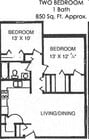 2BR/1BA