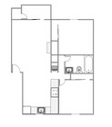 Two Bedroom, One Bathroom Floorplan
