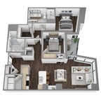 Floor Plan N - 3D