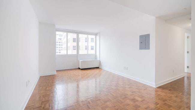 Living Room with Parquet Flooring