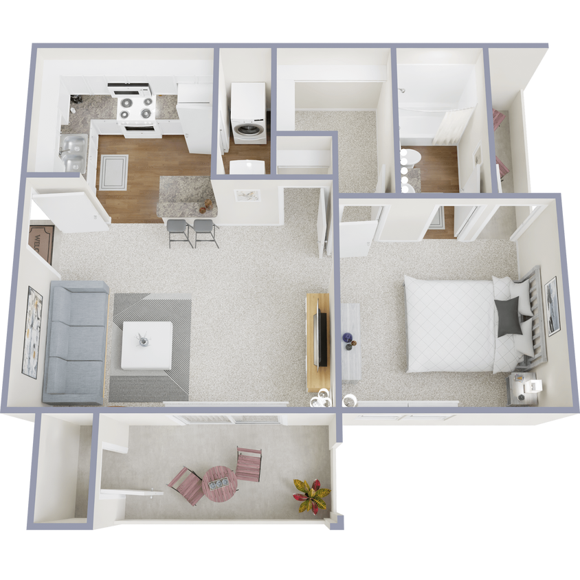 Floor Plan - 1A One Bedroom