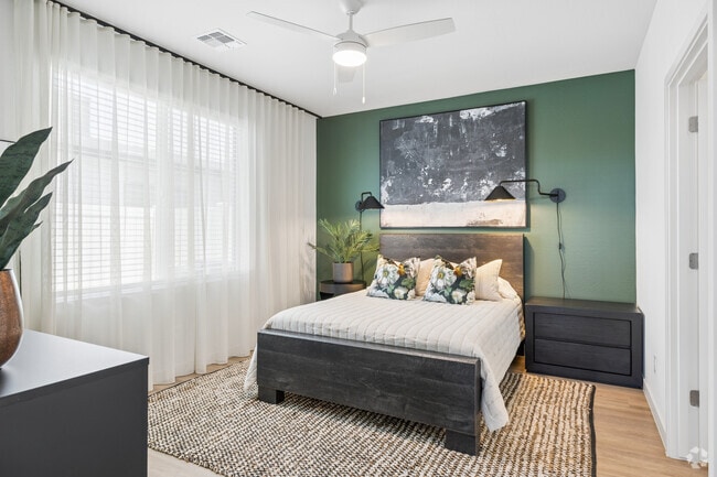 Primary Bedroom - 2BR, 2BA - 1,088SF