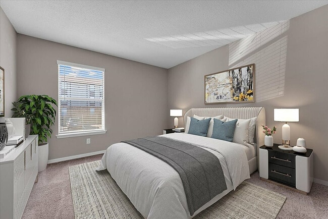 Step into a serene bedroom designed for utmost relaxation and style.