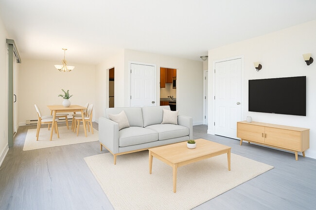Virtual Staged Living and Diving Area - 501 Prospect Blvd Unit B-28