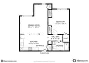 1BR, 1BA - 694SF