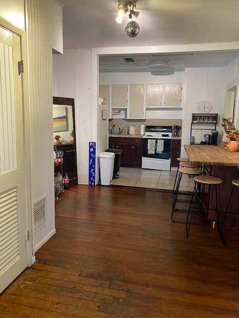 open dining room with bar