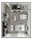 One Bedroom Floor Plan