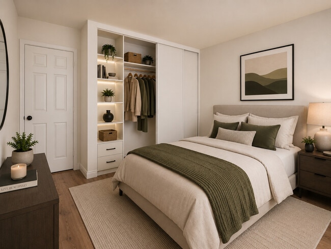 1BR, 1BA Furnished- Bedroom
