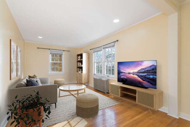 Living room with recessed lighting and hardwood flooring - 317 Washburn Ave Unit 2nd Floor