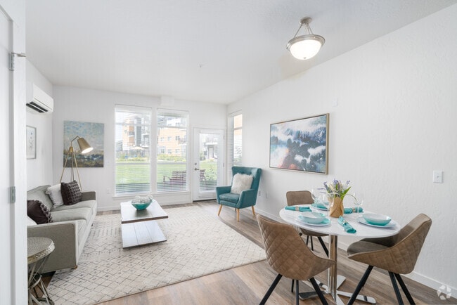 2BR, 2BA - 1065SF - Living Room - The Northern at Coeur dAlene Place