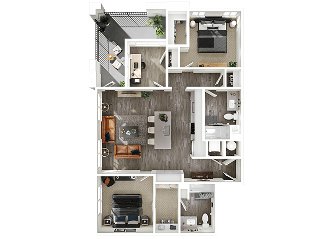 Floor Plan - B3 + Den