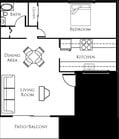 1BR/1BA