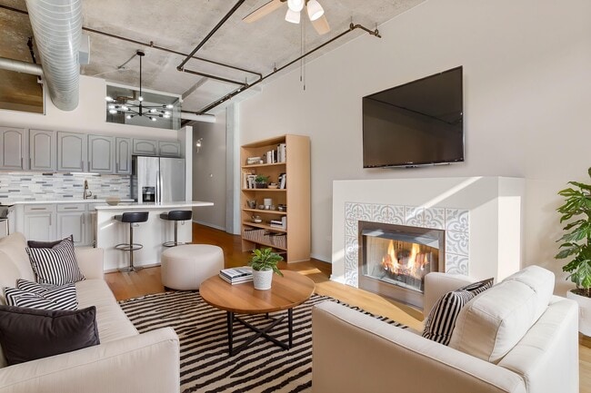 Living Room and Kitchen - Virtually Staged - 933 W Van Buren St Unit 803