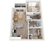 Plan B7 | 1 bedroom + den, 1 bathroom