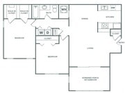 Ambrose Classic | 2 habitaciones, 2 baños | 1190 pies cuadrados