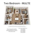 Two Bedroom - MULTE floor plan Prose Hayden Island