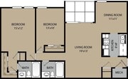 Cottonwood Two Bedroom Floorplan