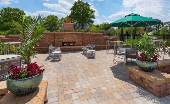 Poolside Fireplace