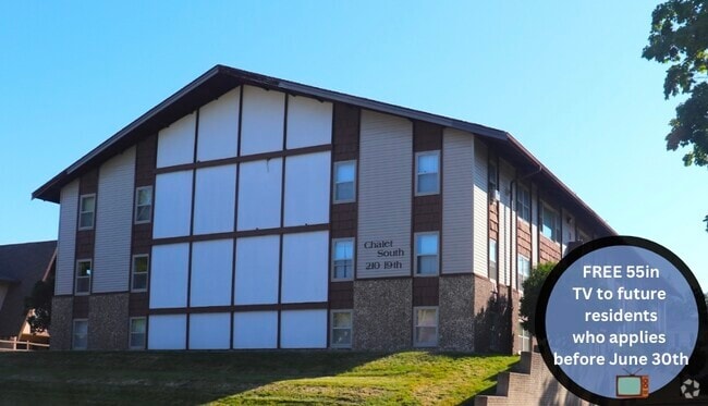 West side of the building