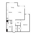 A9 | 1 bed 1 bath | 804 sq. ft.