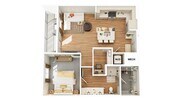 3D Floorplan - Unit A6_Scheme A
