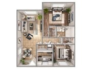 2 Bedroom Floor Plan