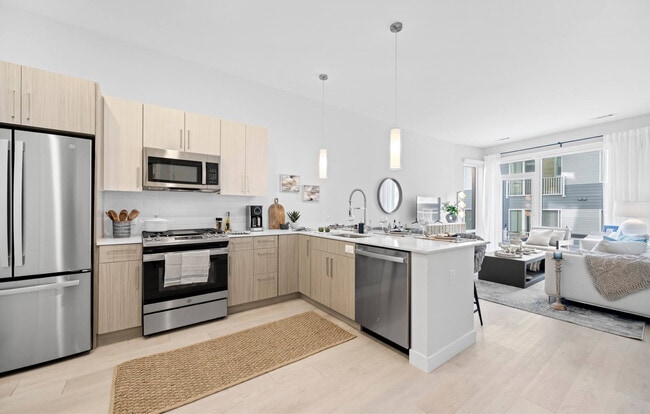 There is counter on either side of the gas range for real prep space.