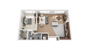 Large and Spacious One Bedroom Apartment with Island Kitchen