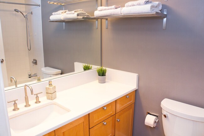 Modern bathroom with shower and tub - 4540 8th Ave NE Unit 1204