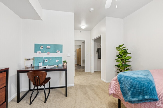 2BR, 2BA - 1,040SF - Primary Bedroom - Grindstone at Columbia