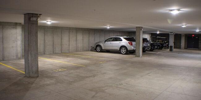 Complimentary, controlled-access underground parking