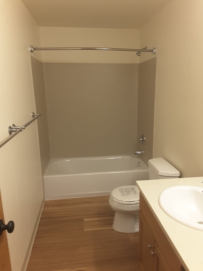 Hall bathroom with tub