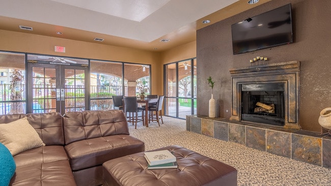 Couch near fire