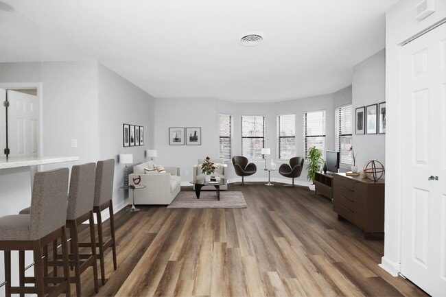 Sala de estar modelo - 415 Flats