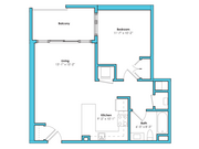 One Bedroom One Bath (709 SF)