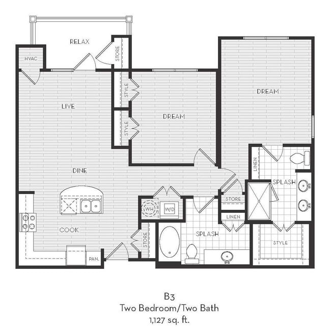 Dalian 151 - B3 - 2 Beds - 2 Baths - 1127 Sq. ft.