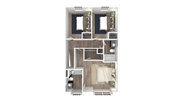 Experience a streamlined layout with three cozy bedrooms and modern amenities.