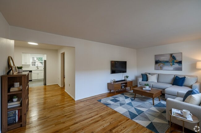 1BR, 1BA - 726 SF - Living Room - Virtually Staged - Lodi Circle Apartments