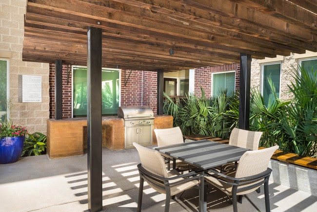 Outdoor grilling and dining areas