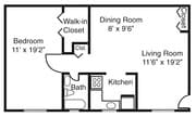 1BR/1BA