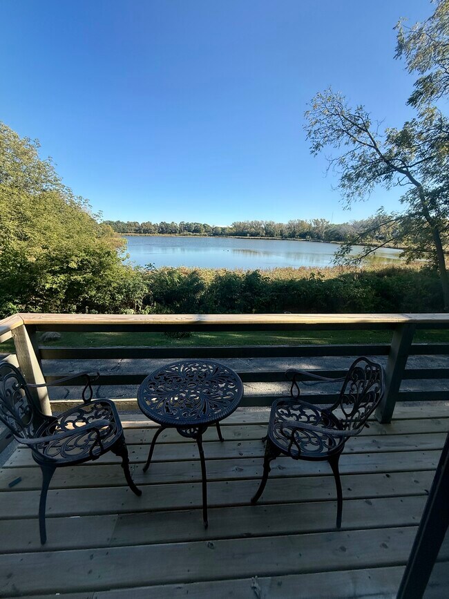 balcony with Tiedeman pond view - 7217 Park Shores Ct