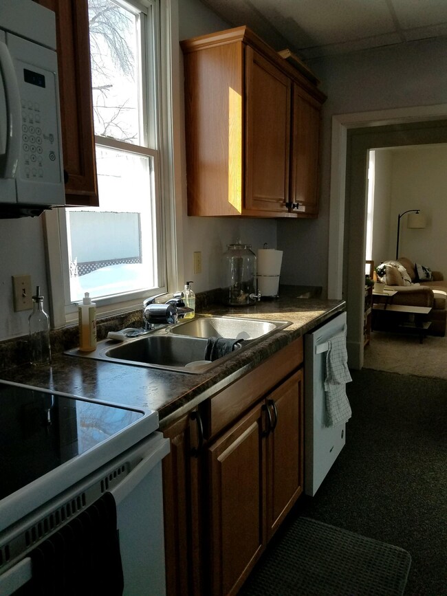 View from kitchen into livingroom - 216 East St. House