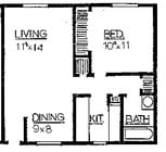 1 BR/1 BA