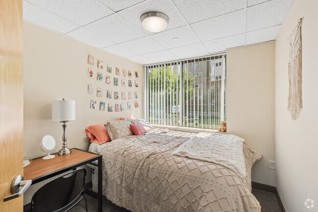 3BR, 1BA - 661SF - Bedroom - Pierpont Place